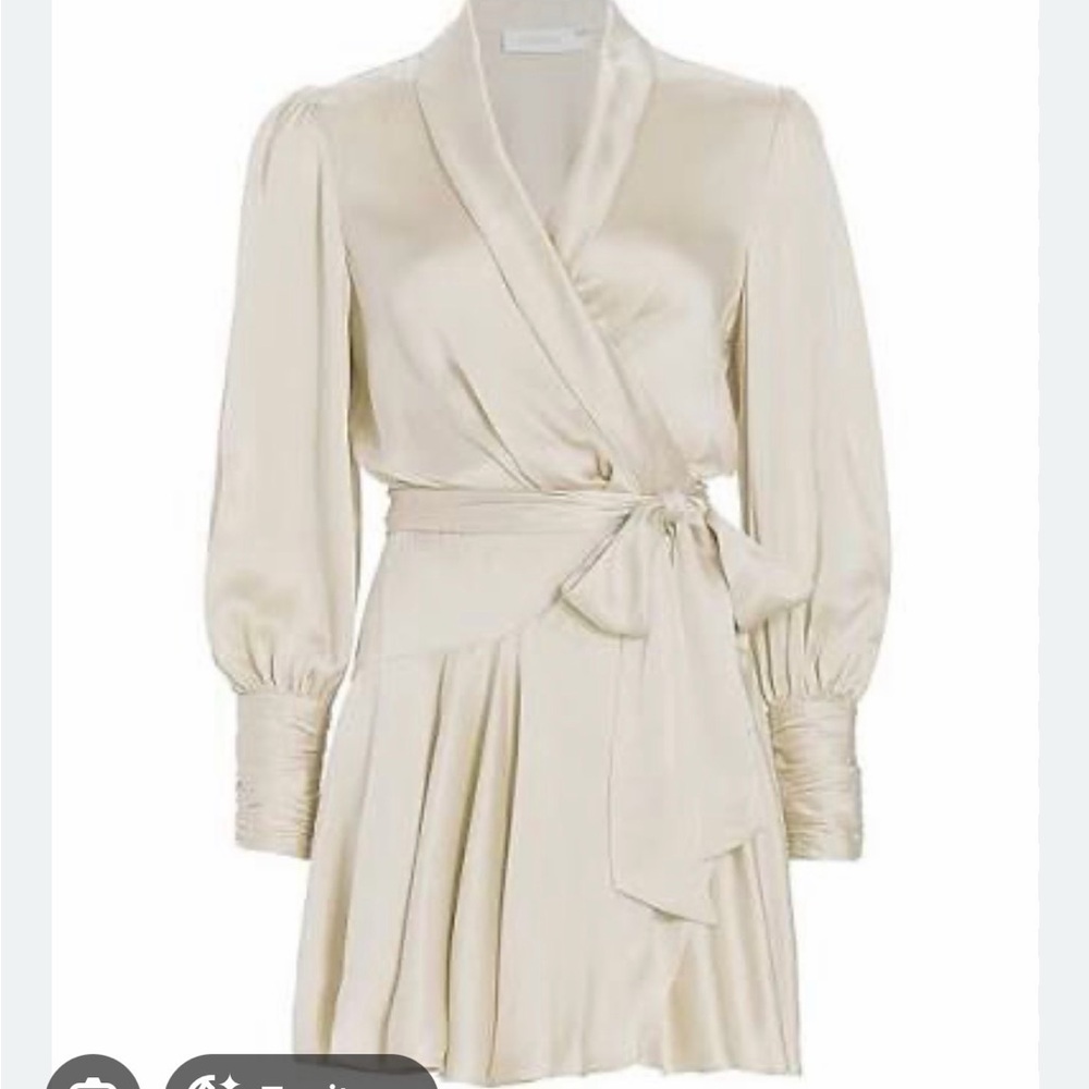 Zimmerman silk wrap mini dress